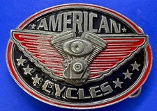 AMERICAN BIKER CYCLES V-Twin Engine Motorcycle Wings EJC 2004 Belt Buckle