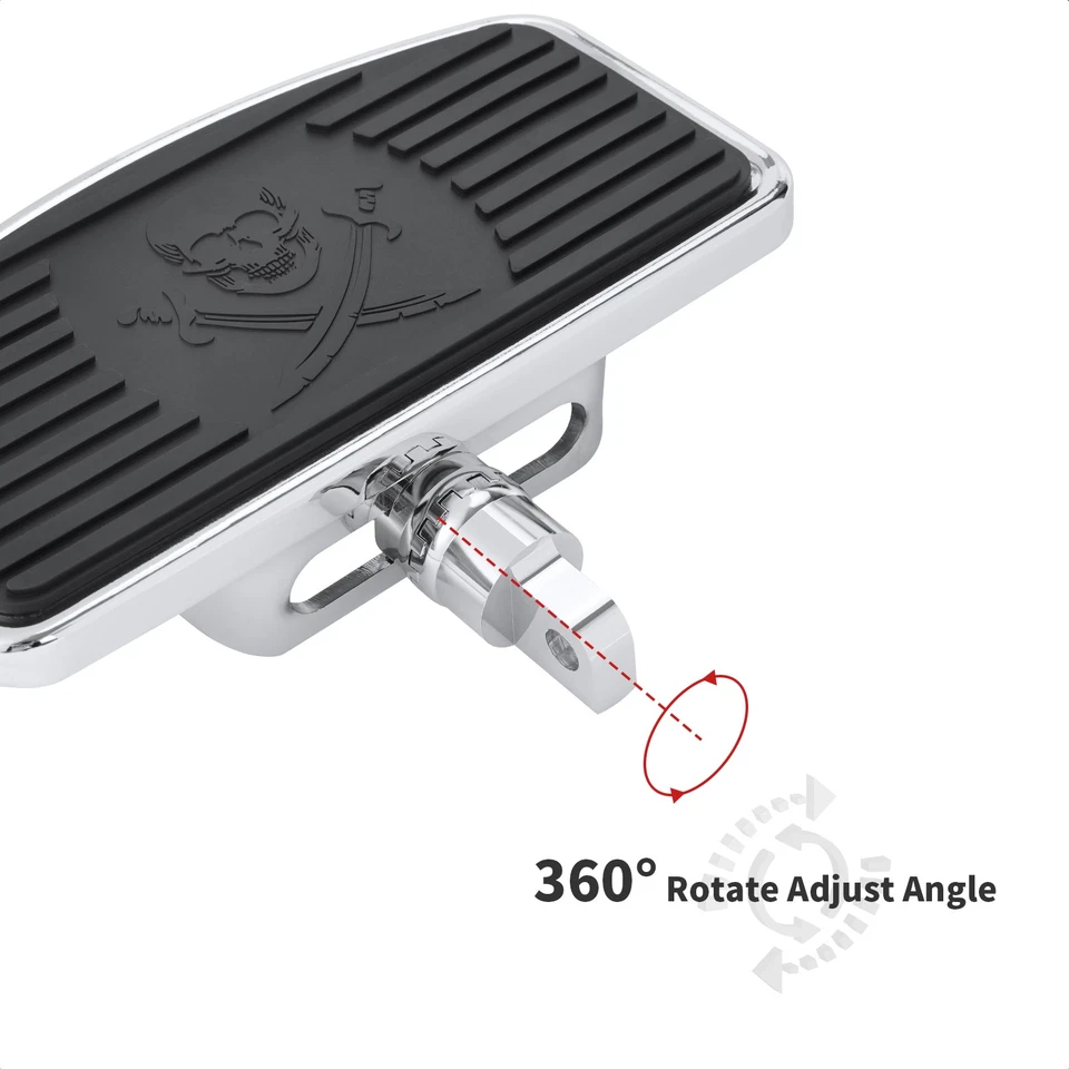 2x Passenger Floorboards Footboard For Harley Dyna Honda Suzuki Yamaha Kawasaki - Imagem 4 de 4