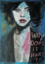 Modern Art - Portrait - Portrait - Oil Chalk On A4 Paper, Modern Art 