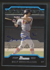 2004 Bowman SKIP SCHUMAKER Signed Card autograph auto CARDINALS RC