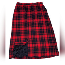 Pendleton vintage red and black buffalo plaid wool skirt size 12