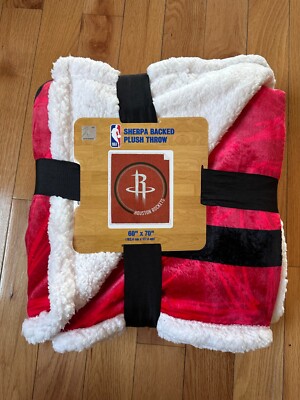 NBA Houston Rockets 60'' x 70'' Doodle Circle Royal Plush Sherpa Blanket $39.99