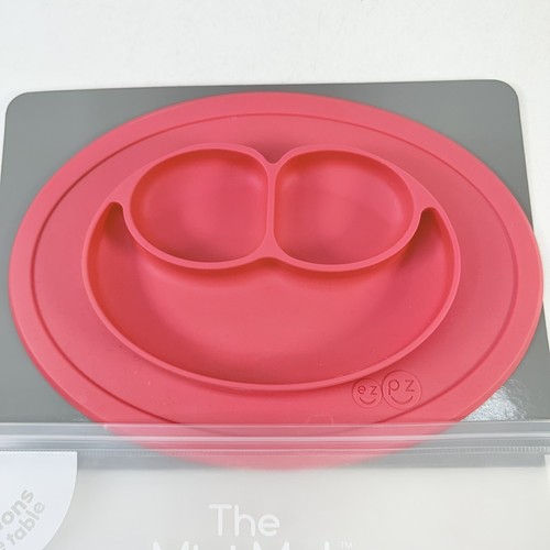 EZPZ The Mini Mat Baby Placemat Food Bowl/Plate Silicone Suction BPA free Red - Picture 3 of 3