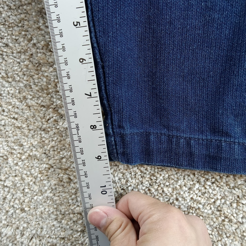 Abercrombie & Fitch Shorts Mens 34 Blue Textured Woven Button Fly Cotton Chinos - Picture 3 of 10