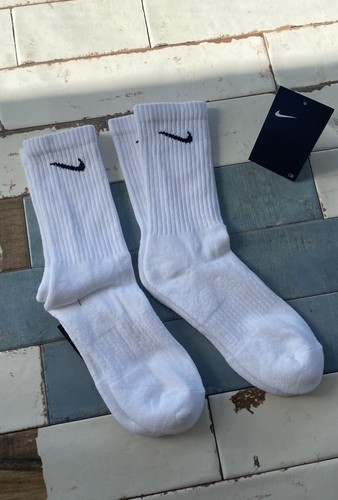 Nike Everyday White Cushioned Cotton Socks Small Junior Children Woman Kids 2-5 - Picture 3 of 6