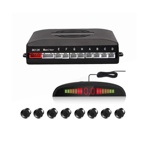 Car Reverse Parking Radar System with 8 Parking Sensors Distance Detection + ...