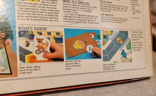 Sesame Street My First Games Stop & Go Vintage Board Game 1986 - Picture 10 of 12