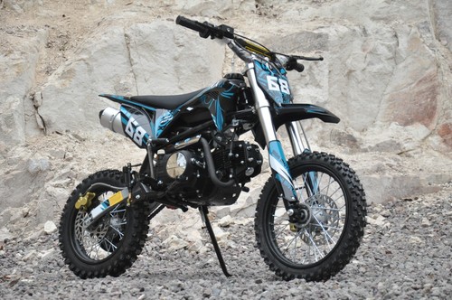 MOTOWORKS 125CC PLUS DIRT TRAIL PIT MOTOR 2 WHEELS PRO BIKE Kick start blue - Picture 4 of 18