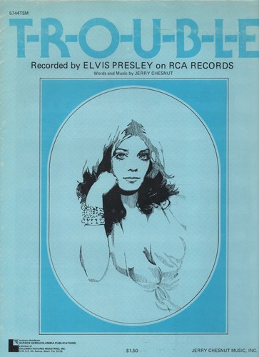 Elvis Presley Vintage Noten TROUBLE (1975 - Neu aus altem Ladenbestand)