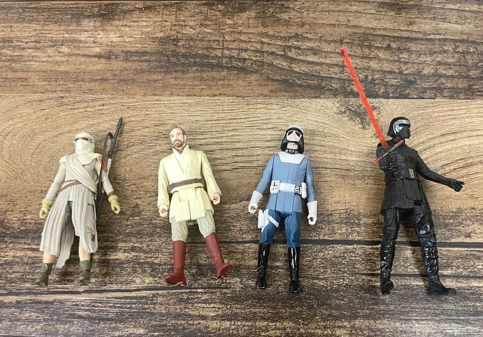 Lote de figuras Star Wars años 90 Leia Kessel Malibu's Kyle Lando Hux Rey Maul Kanata Foto 4 de 4