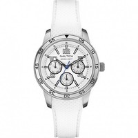 Nautica Ladies Quartz Watch White Dial Analogue Display & White Stainless Steel Nautica Ladies Quartz Watch White Dial Analogue Display & White Stainless Steel