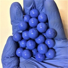 Opaque Solid Blue 16mm 5/8" Inch 60 Glass Marbles Replacement Chinese Checkers
