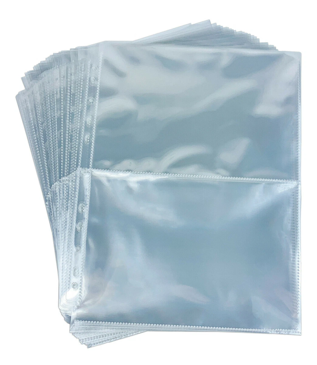 mashpaper Fotohüllen weiß 100 Stück 9x13 cm Hochformat für 2x4 Fotos 75604