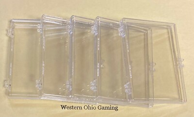 10 Count Plastic Snap Box x 5 USED Card Storage Case