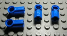 Lego Technic Conector 1x Agujero Cruzado 1x Pin De Enchufe Azul 4 Piezas
