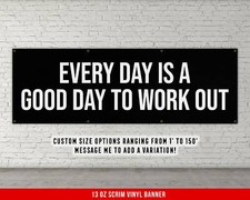 Motivational Gym Banner - Inspirational Wall Art for Weightlifting