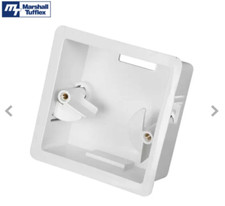 1 x MARSHALL TUFFLEX MDLB1WH 1 Gang Dry Liner Box in White 34mm Depth Brand New