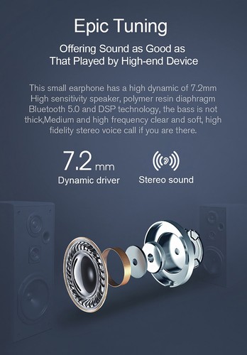 Bluetooth Earphones HD Stereo Wireless Headphones Noise Cancelling Gaming Heads - Photo 7 sur 19