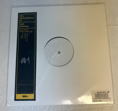 NAS HIT BOY SIGNED 2 LP KINGS DISEASE III TEST PRESS VINYL