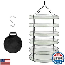 YSSOA Drying Rack Hanging 6 Layer 36'' with Detachable Design and Hook, Dry M