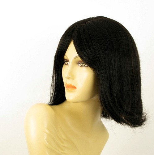 wig for women 100% natural hair black ref MATHILDE 1B PERUK - Picture 2 of 8