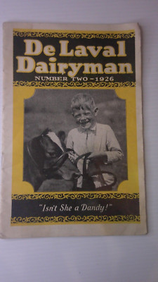 Delaval Dairyman no.2 1926 Cream Separator booklet Charles Fehr Spring Valley Il
