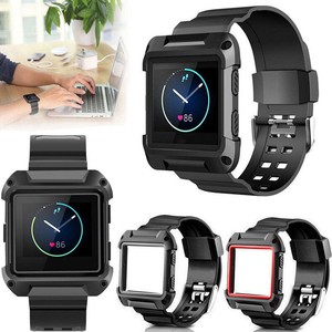 Black-Armor-Replacement-Large-Wristband-Watch-Band-Strap-Frame-for-FITBIT-BLAZE