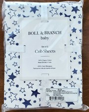 Boll and Branch Organic Cotton Set of 2 Crib Sheets