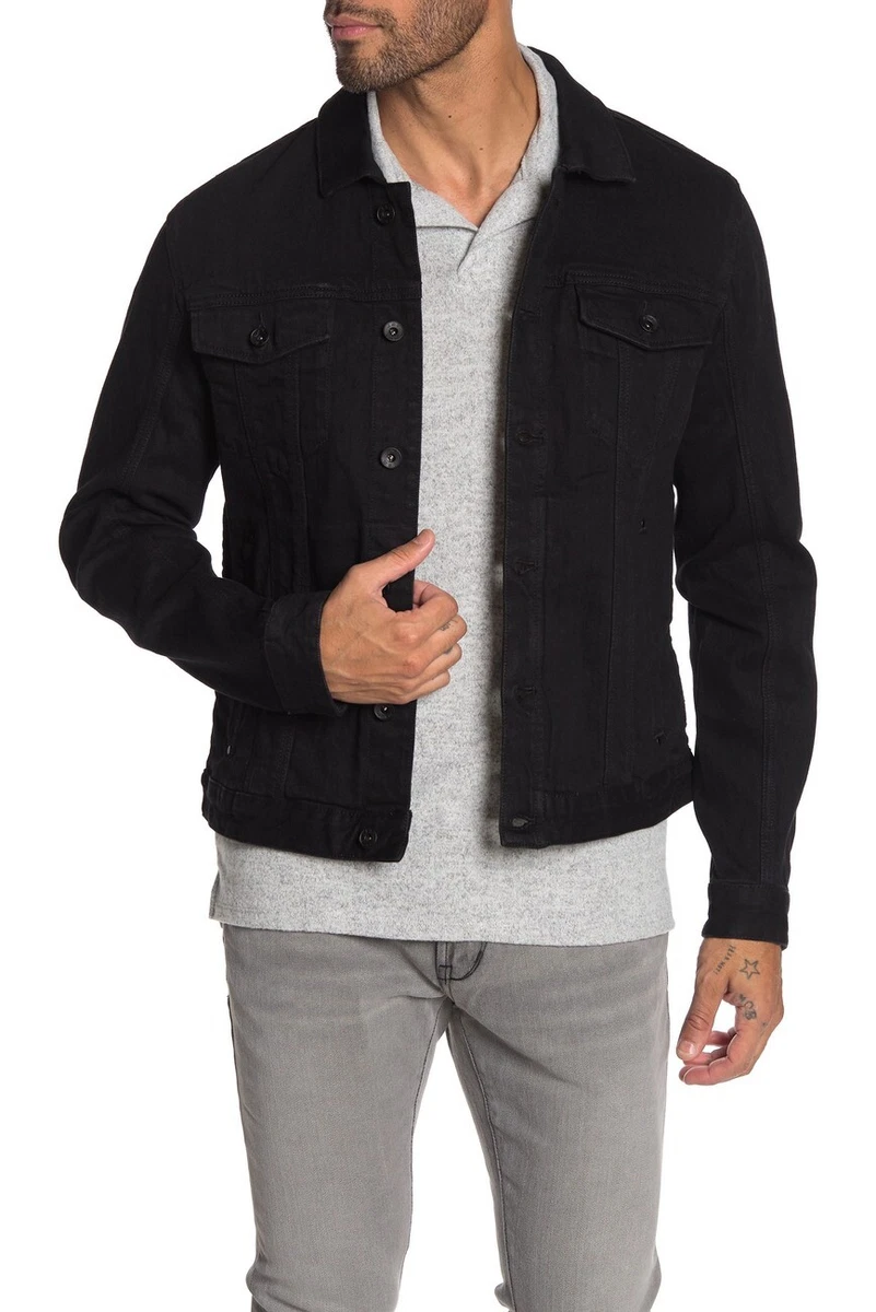 John varvatos top black denim jacket