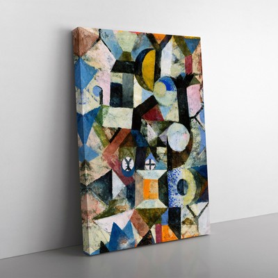 Gelber Halbmond von Paul Klee Leinwandbild Wandkunst gerahmt großes Bild