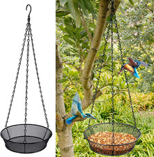 Hanging Bird Feeder Tray, Platform Bird Feeder Hanging Tray Metal Mesh Seed Tray