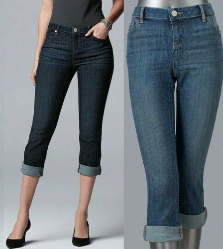 Women's Simply Vera Wang Cuffed Capri 