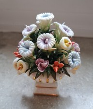 Capodimonte Blumenkorb Porzellan Vintage / Made In Italy/ 