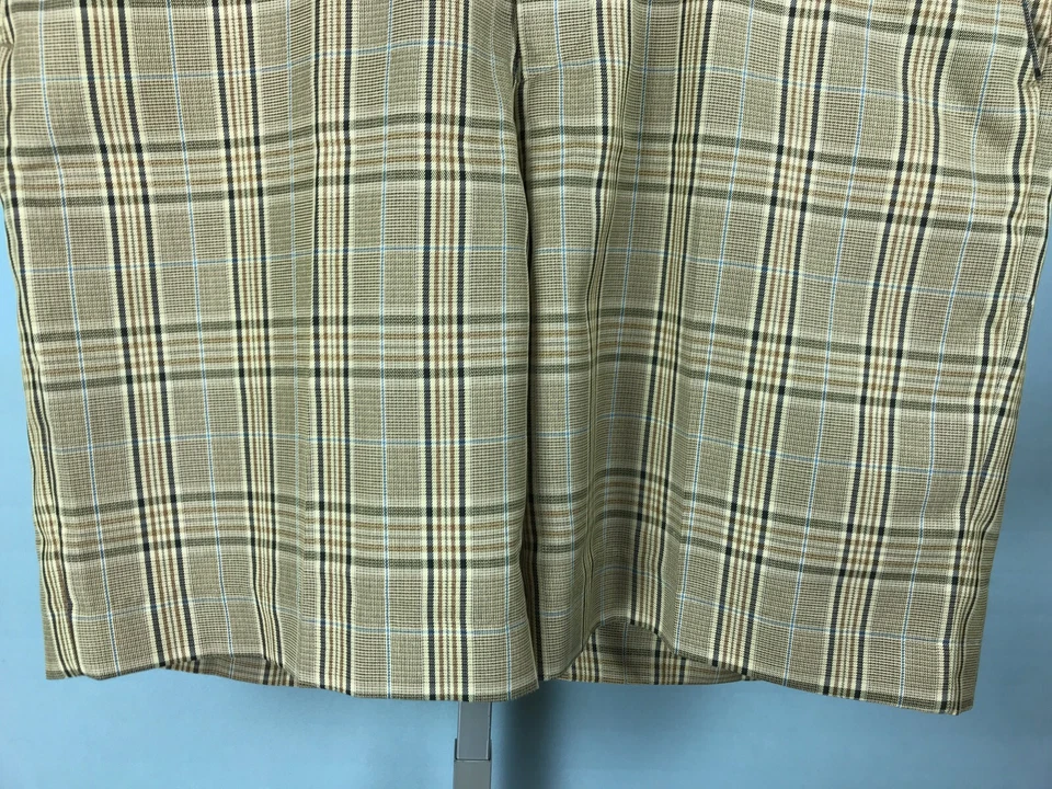 Pantalones Cortos Para Hombre Alan River Golf 32 Nova Cuadros Tostado Beige Marrón Poliéster Viscosa Foto 4 de 4
