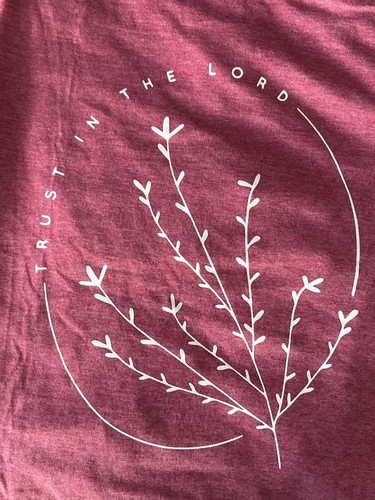 Eternal Light (2) Womens 2XL Shirts Maroon Red Blush Pink NEW Christian Shirts - Picture 6 of 11