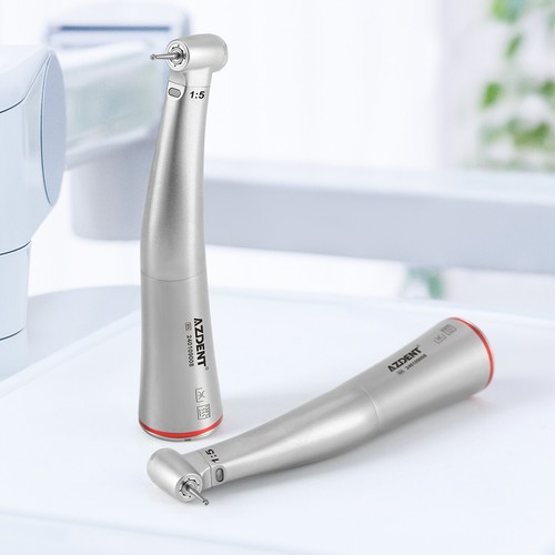 Dental 1:5/1:1 Fiber Optic LED Contra Angle Mini Head Straight Handpiece E-type - Picture 13 of 47