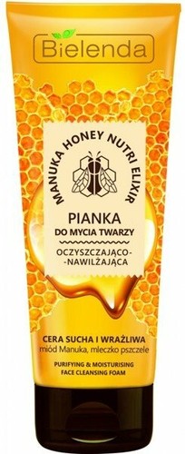 Manuka Honey Nutri Elixir Purifying Moisturizing Face Wash Foam 175g Bielenda