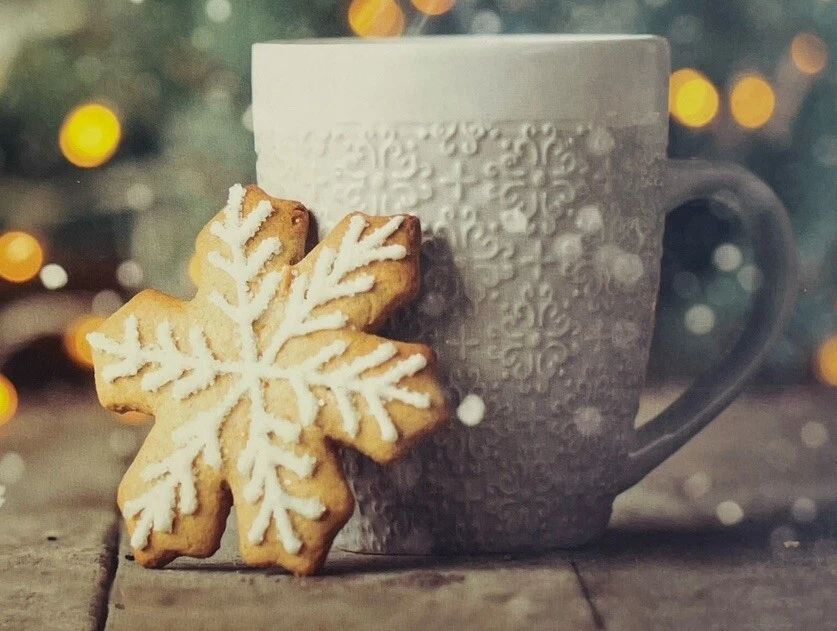 Juego de 23 sobres de tarjetas de Navidad Buffini en blanco copo de nieve azúcar galletas Foto 3 de 4