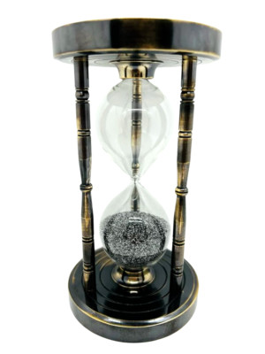 Exquisite Antique Vintage Brass Compass in Sleek Black Polish Finish - For Decor