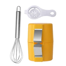 Egg Shell Opener Stainless Steel Whisk 3X Handheld Egg Shell Opener Topper Cutte