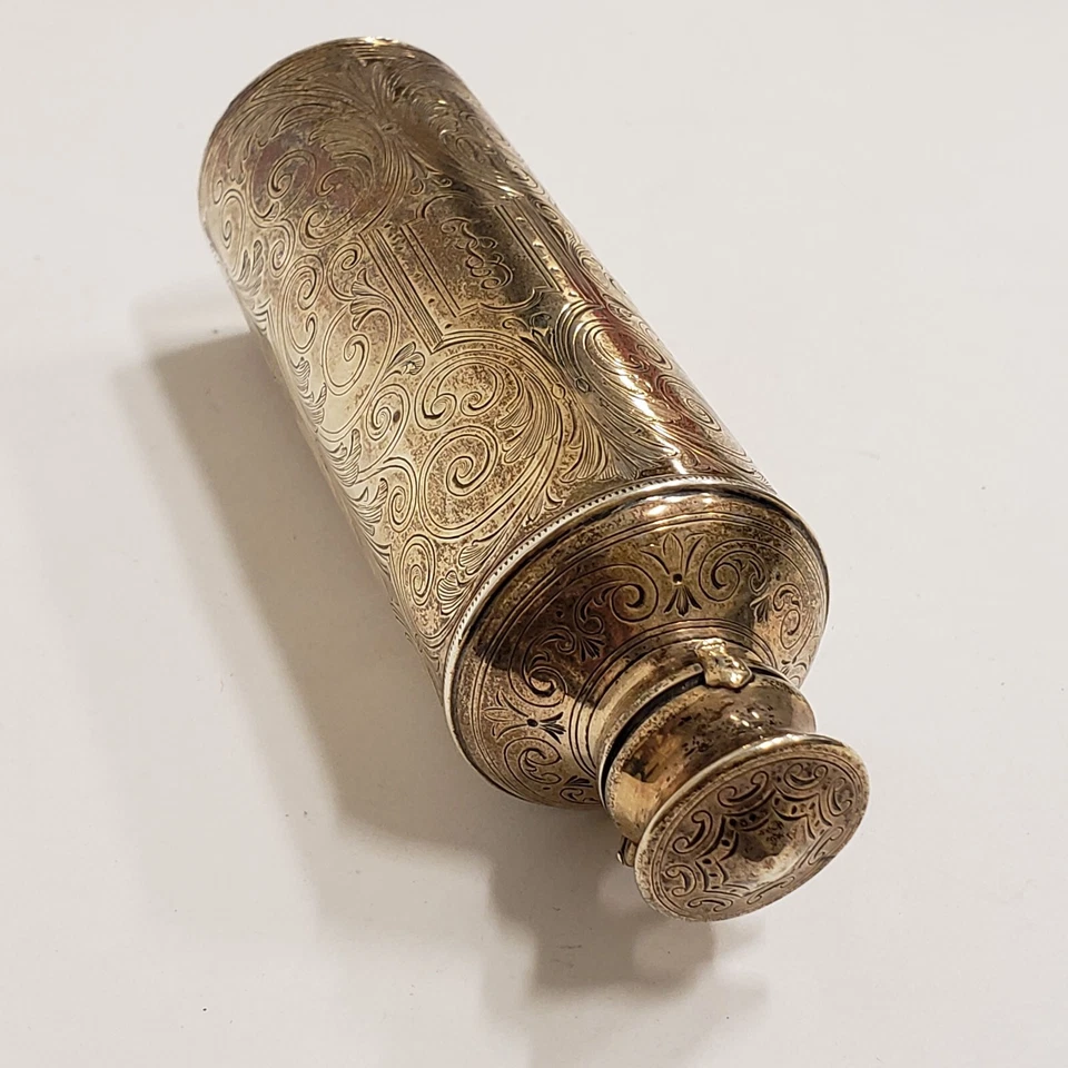 Antigua botella de perfume eduardiana Tiffany and Co de plata esterlina c 1908 mono Foto 3 de 4