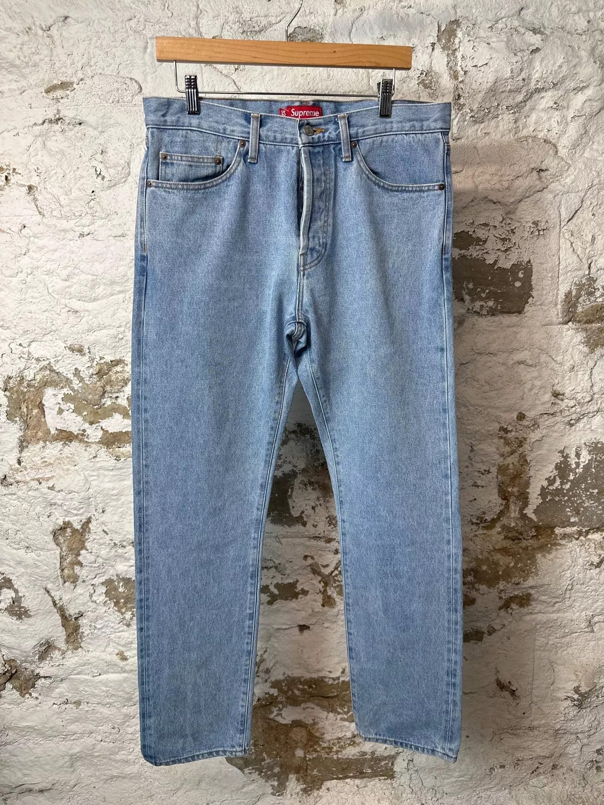 Jean slim bleu uni Supreme taille 32