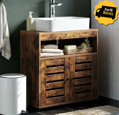 Vintage Bathroom Under Sink Cabinet Basin Vanity Storage Cupboard Unit ...