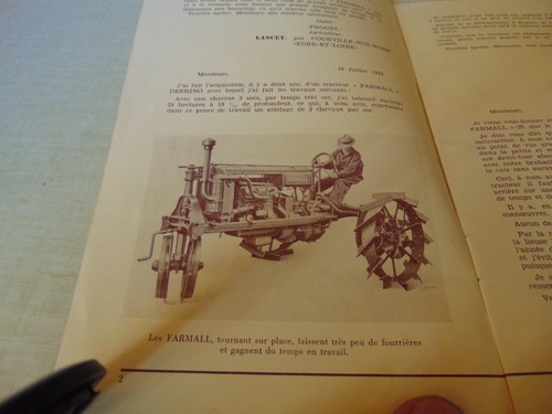 Ce que pensent leur usagers des tracteurs FARMALL DEERING F-12 F-20 F_ 30 1934 - Foto 2 di 2