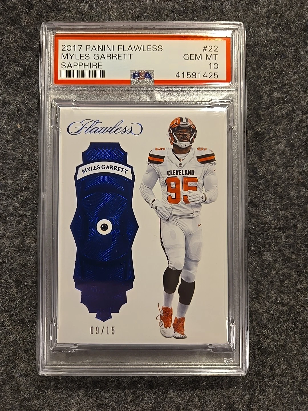 Myles Garrett Panini Flawless #22 Sapphire