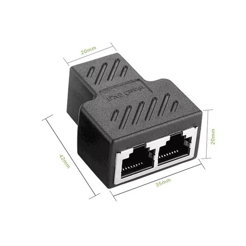 RJ45 Adapter Splitter Verteiler 8P8C Ethernet LAN Netzwerkkabel Kabel CAT5 CAT6 - Bild 6 von 10