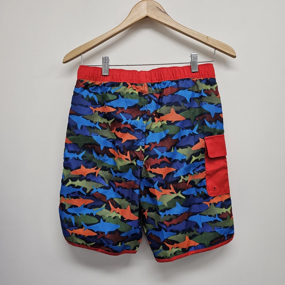 Lands End мальчиков плавки костюм шорты акула красный синий зеленый размер XL 14-16 EUC - Изображение 3 из 4