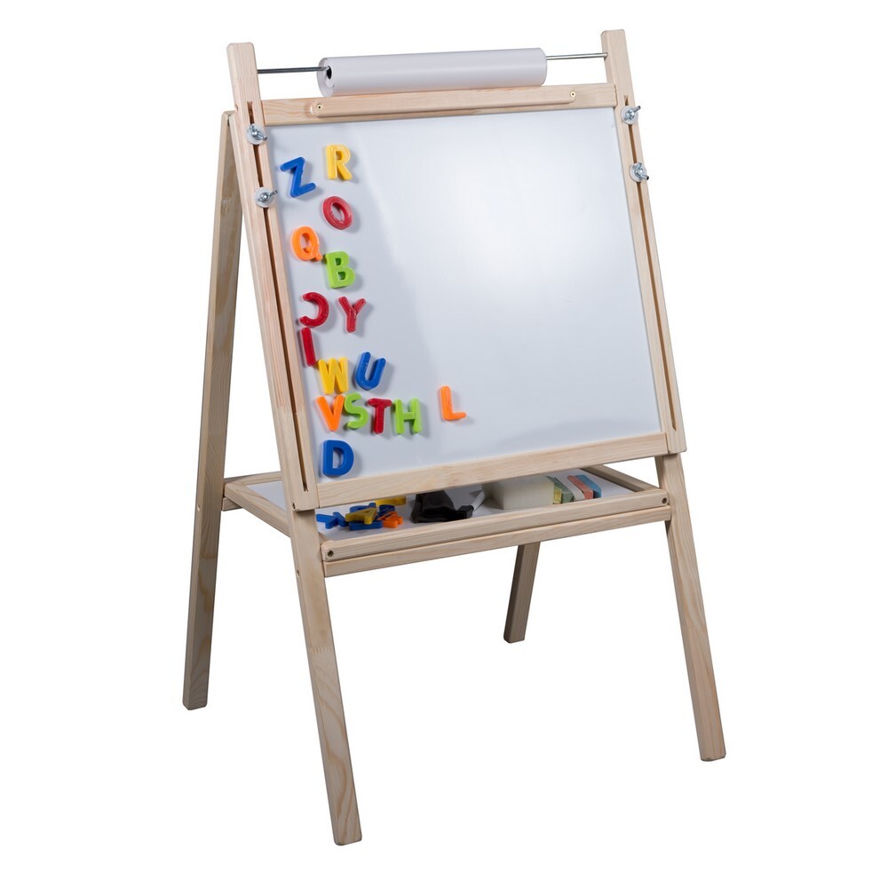 Board Tableau En Bois Double Face Avec Craies, Marqueur Et Éponge - Toute L'offre Loisirs