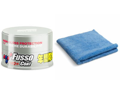 SOFT99 Neu Fusso Coat Light Color 12 Monate Wachs - 200 gr + Mikrofaser