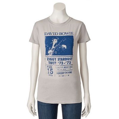 David Bowie ZIGGY STARDUST TOUR Girls Women's T-Shirt Licensed & Official RARE!!